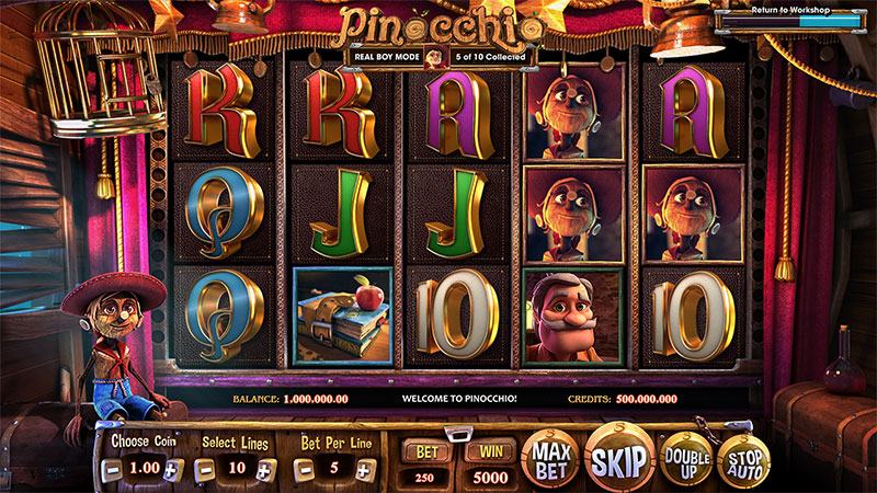 Pinocchio Slot Game - Play at BingoMania